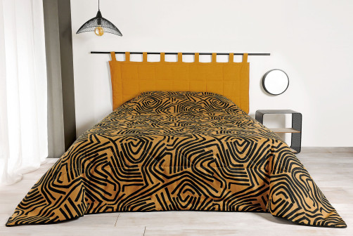 Jeté de lit - Nairobi tissu upcyclé