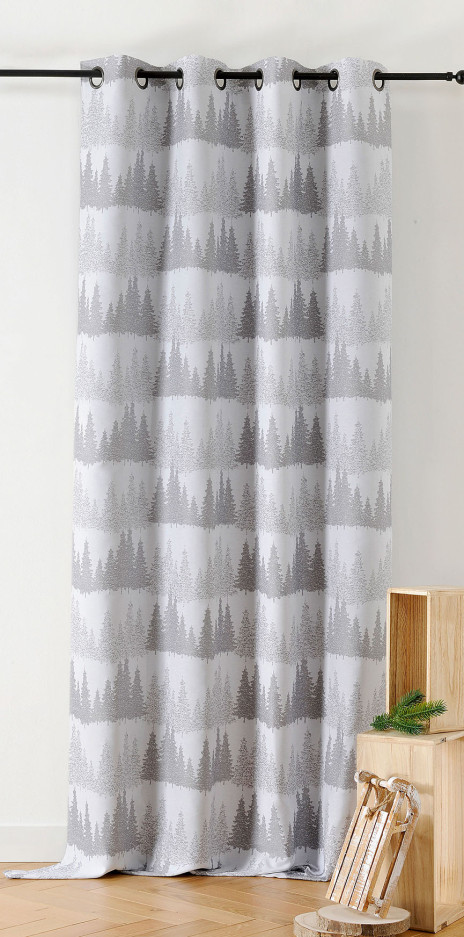Rideau - Sapins tissu upcyclé