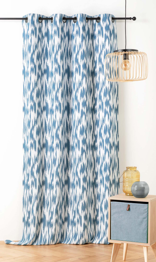Rideau - Ikat tissu upcyclé
