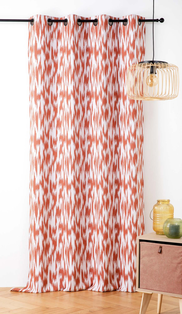 Rideau - Ikat tissu upcyclé