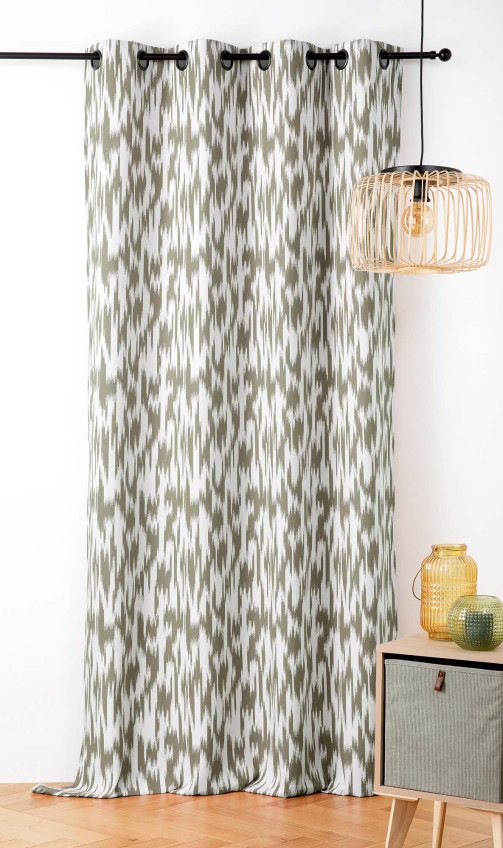Rideau - Ikat tissu upcyclé