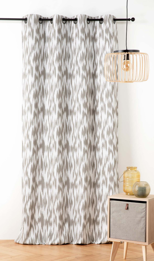 Rideau - Ikat tissu upcyclé