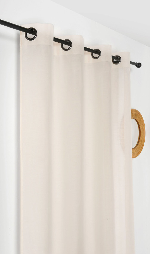 Voilage non feu M1 - Aspect poly lin