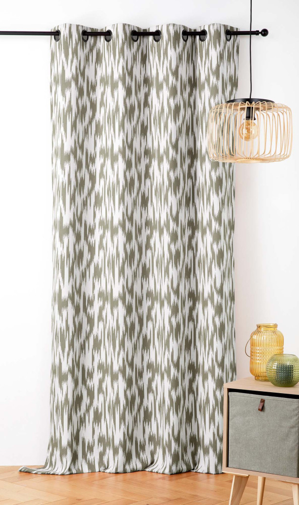 Rideau - Ikat tissu upcyclé